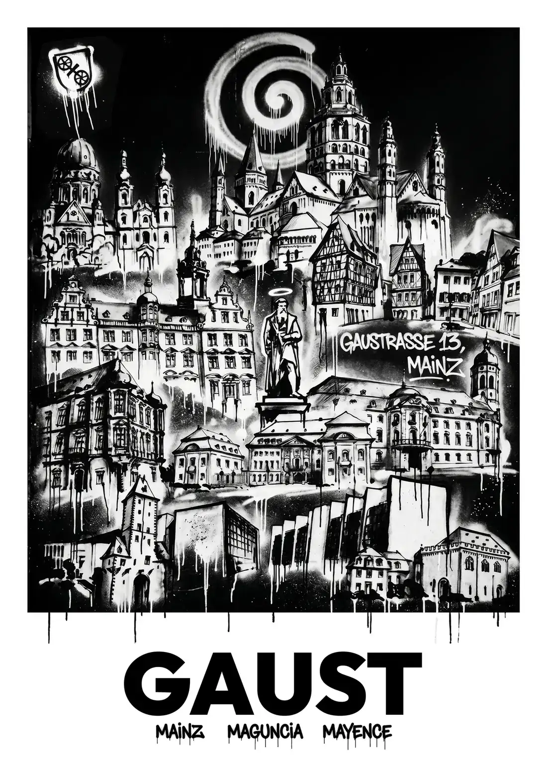 Mainz bei Nacht — Heimat von GAUST